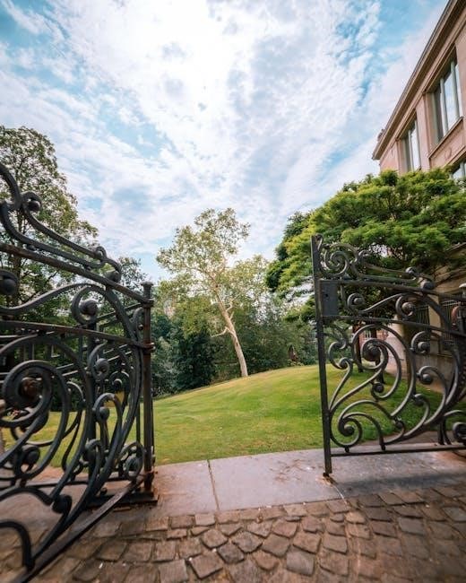 how to open electric gates manually